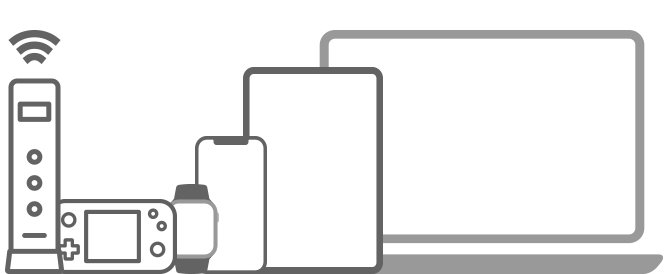 スマホ、タブレット、ノートPC、モバイルゲーム機器、ルーター、スマートウォッチ